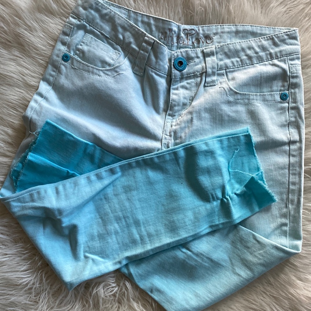 🥶OMBRÉ CROPPED SKINNY JEAN👖